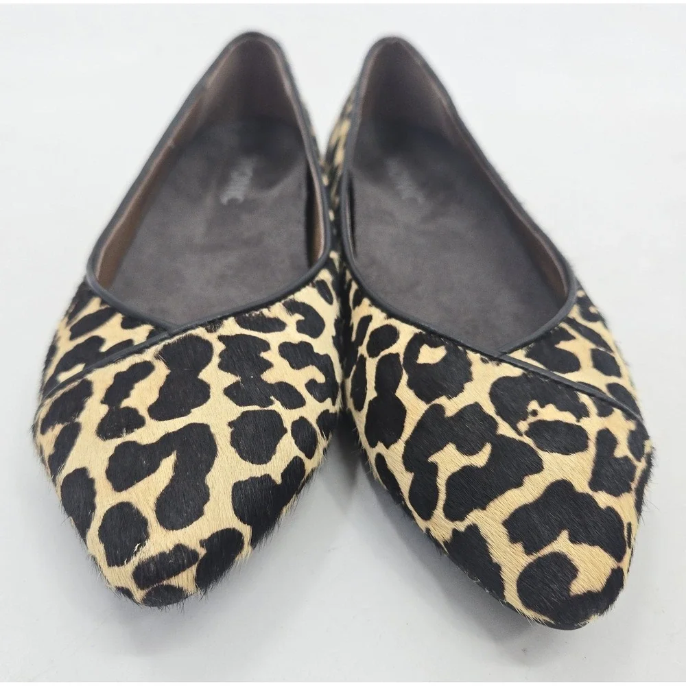 Vionic Flats Caballo Women's‎ Size 7 Shoes Leopard Calf Hair Slip On Loafers